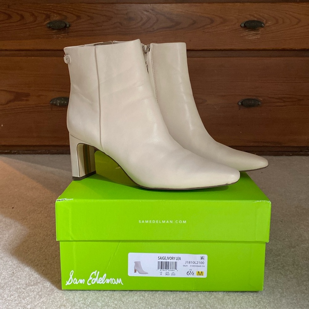 Sam Edelman, the Saige Leather Dress Booties